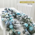 thumbnail image 3 of Adornos navideños de ratán con copos de nieve flocados, guirnalda de ratán para colgar en escaleras, decoración para interiores y exteriores, regalo festivo, 3 of 5