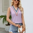 thumbnail image 3 of Mittory Women Eyelet Tops V Neck Embroidered Tank Lace Cutout Blouses Tee Sleeveless Shirt Casual, 3 of 7