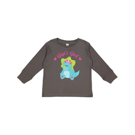 

Inktastic Gigi s Girl Dinosaur Gift Toddler Toddler Girl Long Sleeve T-Shirt