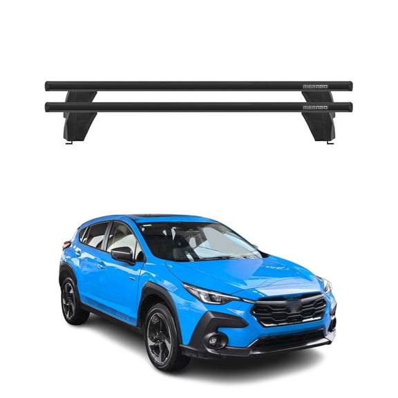 OMAC Fix Point Roof Racks Cross Bars for Subaru Crosstrek 2018-2023 Black 2 Pcs Anti-Theft for Travel Kayak Canoe Surf Ski Snowboard Camping