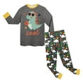 thumbnail image 5 of Hessimy Infant Toddler Spring Summer 2Pcs Crewneck Long Sleeve Sweatshirt Casual Pants Cute Sweatsuit, Infant Cute Sweatsuit(Dark Gray,4-5 Years), 5 of 5