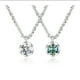 thumbnail image 5 of Collar de diamantes Mosan de color plata esterlina S925 Cadena de coliflor brillante Lujo ligero, 5 of 5
