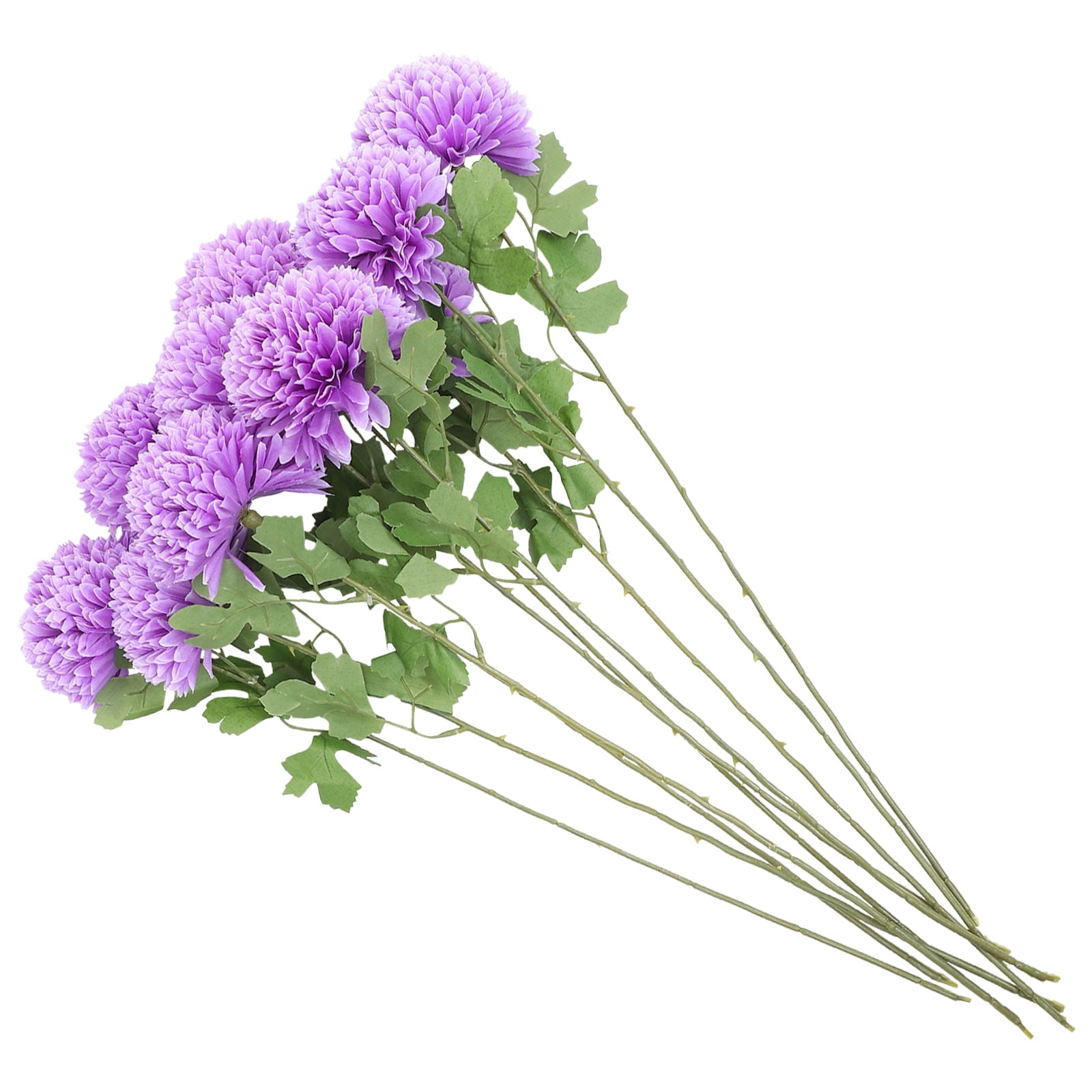 LABSERRON 10Pcs Artificial Flowers Fake Purple Silk Decorative Bloom Plant For Wedding Home 22.01X4.32X4.32in