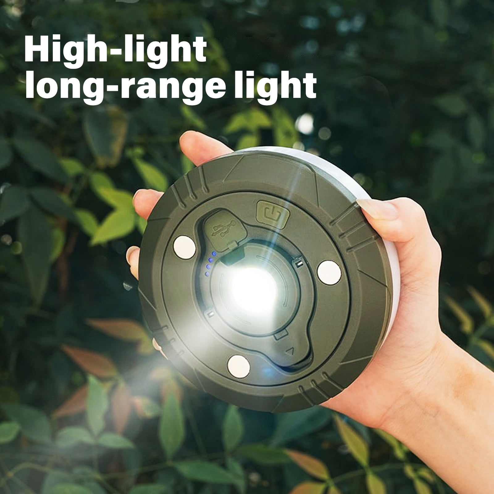 BAOKALER 2 Pack Camping String Lights Retractable, 32.8ft Outdoor Camping Lanterns with 5 Lighting Modes, 2000MAH Camping Lights Rechargeable, USB, Waterproof