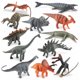thumbnail image 1 of Gufoponas Juego de juguetes de dinosaurio pequeño realista de 4 pulgadas, 12 piezas de adornos para cupcakes de fiesta de dinosaurio, figuras de dinosaurios de 4 pulgadas para niñas, niños, niños pequ, 1 of 5