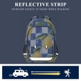 thumbnail image 5 of FORMRS Unisex School Backpack 17" Student Travel Bag with Laptop Compartment, Lemon Checkered, 5 of 7