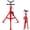 Red 2400 lbs, variant on V-Head Pipe Jack Stand - Heavy Duty 2500 LB Capacity, 28-52 Inch Adjustable & Portable Folding Stand for Welding, Automotive & Construction