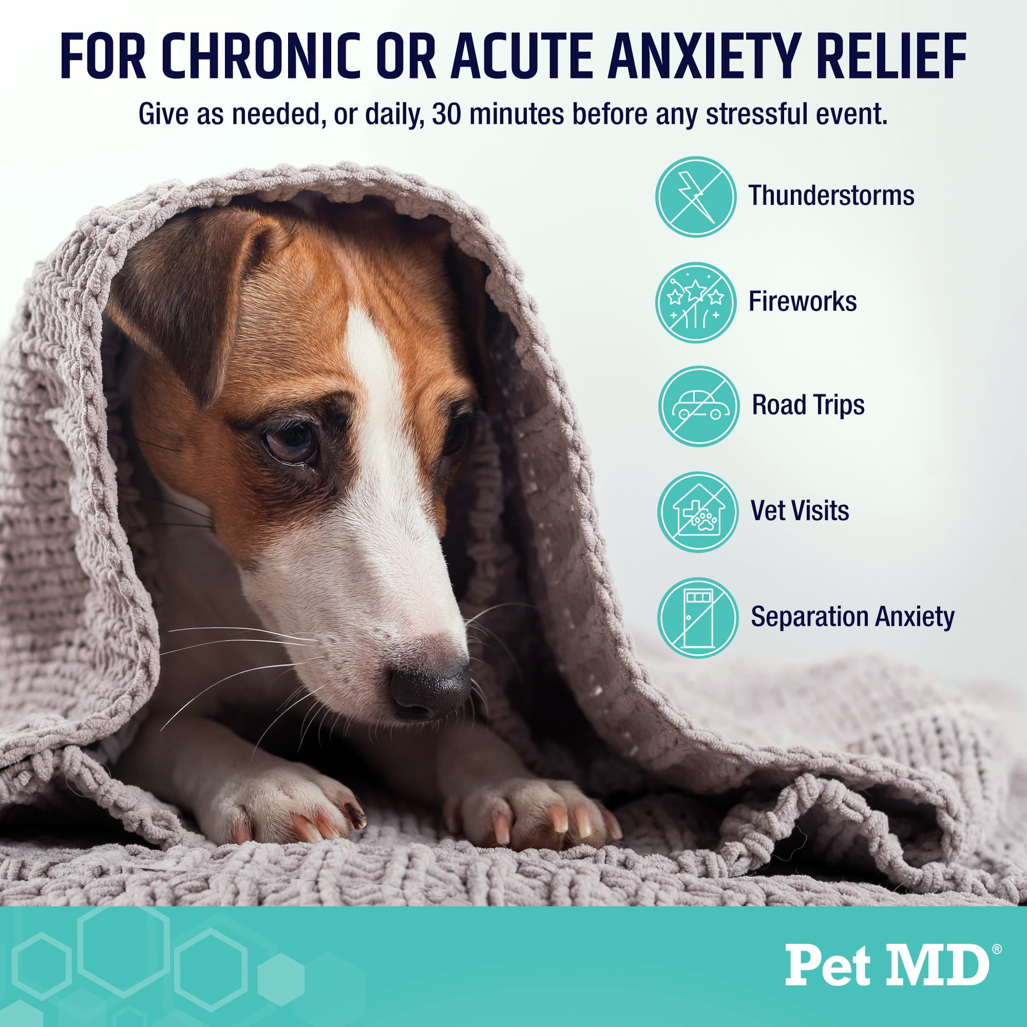 Pet MD Calming Chews for Dogs, 60 ct
