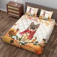 thumbnail image 3 of Happy Thanksgiving German Shepherd with Turkey Pumpkins Autumn Vibes Quilt Bedding Set Alsatian Dog Lover Gifts 1 Blanket Bed Cover 2 Pillowcases - 12018, 3 of 5