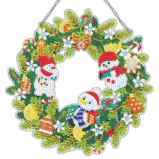 Guirnalda Taladro DIY Con Forma Especial Oso Navideña Pingüino Y Papá Noel