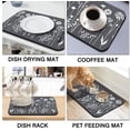 thumbnail image 4 of Dish Drying Mat for Kitchen Counter 20x12in Washable Quick Dish Drying Pad Rubber Backed Absorbent Draining Mat Fit Kitchen Counter,Bar,Under Sink,Dishes,Utensils,Dish Rack, 4 of 5