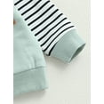 thumbnail image 6 of Cenuakty Toddler Boys 2PCS Pants Sets Long Sleeve Patchwork Tops and Drawstring Striped Pants Sets, 6 of 8