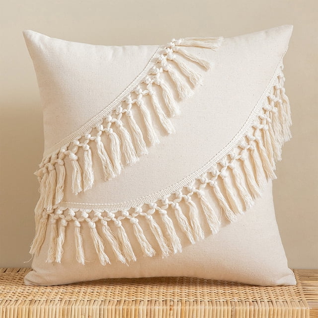 Almohadas, cojines decorativos, ropa de cama, fundas de almohada bohemias de 45 x 45 cm, fundas de cojín decorativas a rayas, fundas de almohada de chenilla, fundas de almohada para sofá, cama, funda