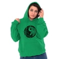 thumbnail image 5 of Floral Yin Yang Symbolic Spiritual Hoodie Sweatshirt Women Brisco Brands M, 5 of 6