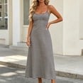 thumbnail image 2 of VBVC Women's Striped Spaghetti Strap Maxi Dress , Ladies' Summer Casual Bodycon Long Dress , Slim Sleeveless Cami Sundress For Women,Black,S-3XL, 2 of 6