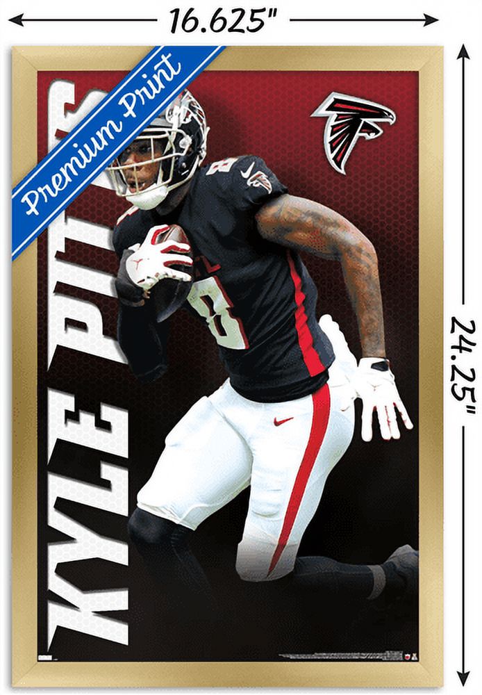 NFL Atlanta Falcons - Kyle Pitts 21 Wall Poster, 14.725" x 22.375", Framed