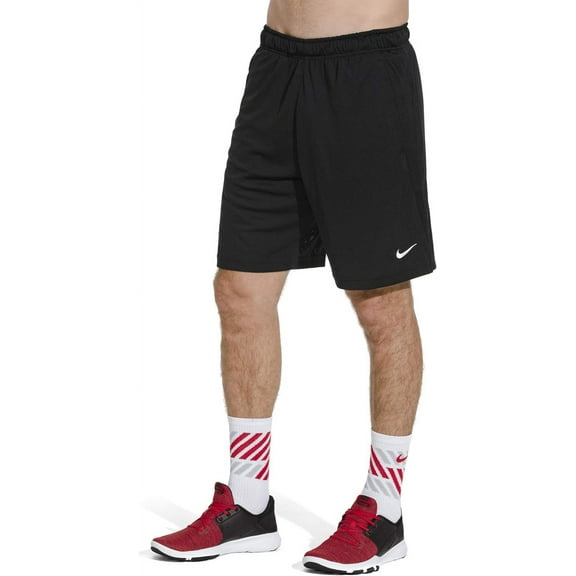 mens Dry-Fit Training Shorts Medium Black/Black/White