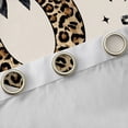 thumbnail image 4 of Feelyou Leopard Print Q Blackout Curtains Set of 2 (52x84 Each), Bowknot Window Curtains, 4 of 6