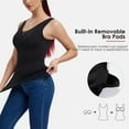thumbnail image 3 of FITVALEN Women's Shapewear Cami with Built in Bra Tummy Control Tank Top V Neck Lace Shaper Camisoles, 3 of 7