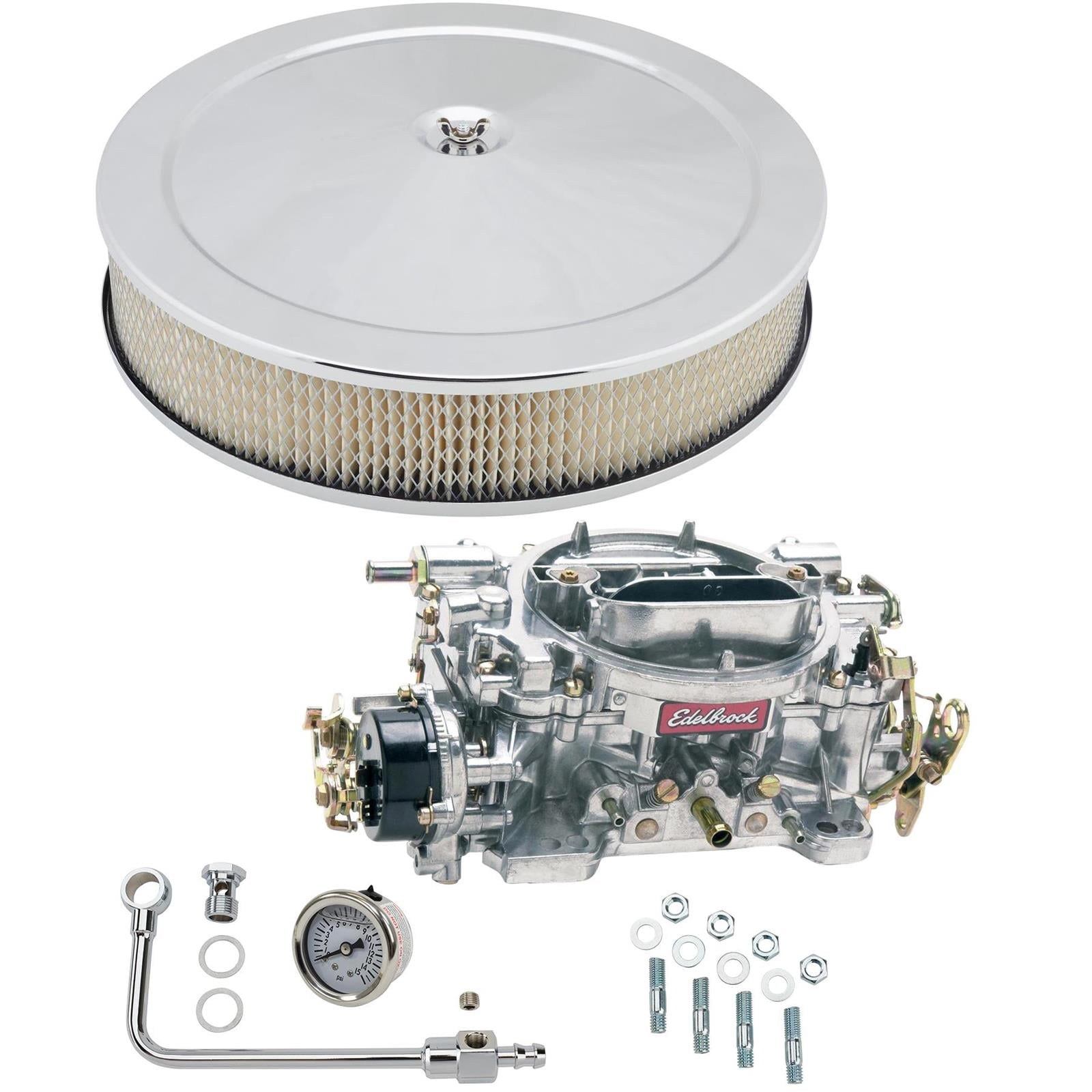 Edelbrock Performer 800 CFM Elect. Carb/Air/Fuel Kit, -