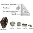 thumbnail image 2 of Push Button Locks, Cabinet Drawer Latches And Latches Keyless Door Cabinet Lock Knob,brown(1pcs), 2 of 5