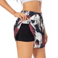 thumbnail image 1 of Balery Gothic Skulls And Roses Pantalones cortos deportivos para mujer con forro y dos bolsillos, elásticos, para entrenamiento, gimnasio, yoga-Medium, 1 of 7