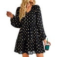thumbnail image 2 of Vestido casual para mujer NikouMX Cuello en V largo con cordón S, 2 of 7