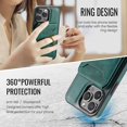 thumbnail image 2 of Decase Compatible with iPhone 16 Pro Max 2 in 1 Detachable Card Bag RFID Blocking Wallet Case,Durable PU Leather Wallet Magnetic Case with Card Holder Card Slots Phone Cover with Ring Stand,Green, 2 of 7