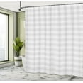 thumbnail image 4 of Ambesonne Damask Grey Shower Curtain, Soft Chained Rhombuses, 69"Wx84"L, Grey White, 4 of 4