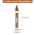 thumbnail image 2 of Marcadores de reparación de muebles Uxcell, paquete de 5, varillas de cera para madera de roble, crayones para retoques para rasguños, pisos de madera, mesas, 2 of 7