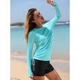 thumbnail image 4 of Sociala Women Two Piece Rash Guard Long Sleeve Swim Shirt and Shorts UPF 50+ Quick Dry 2 Piece Bathing Suit, 4 of 13