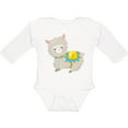 thumbnail image 3 of Inktastic Cute Llama with Colorful Blanket Boys or Girls Long Sleeve Baby Bodysuit, 3 of 5