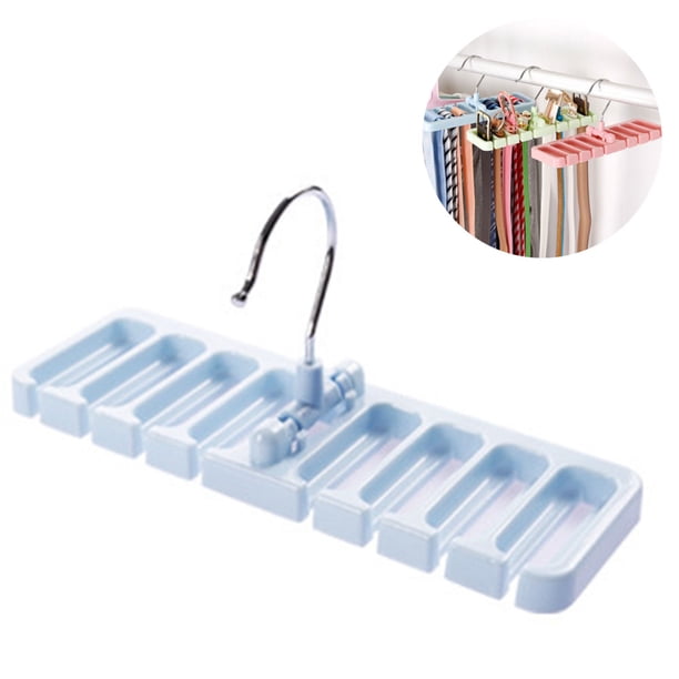 Soporte para cinturón, soporte para estante, 10 ranuras para cinturón, bufanda, estante organizador, armario de plástico resistente, ahorrador de espacio Xemadio 2035201-2