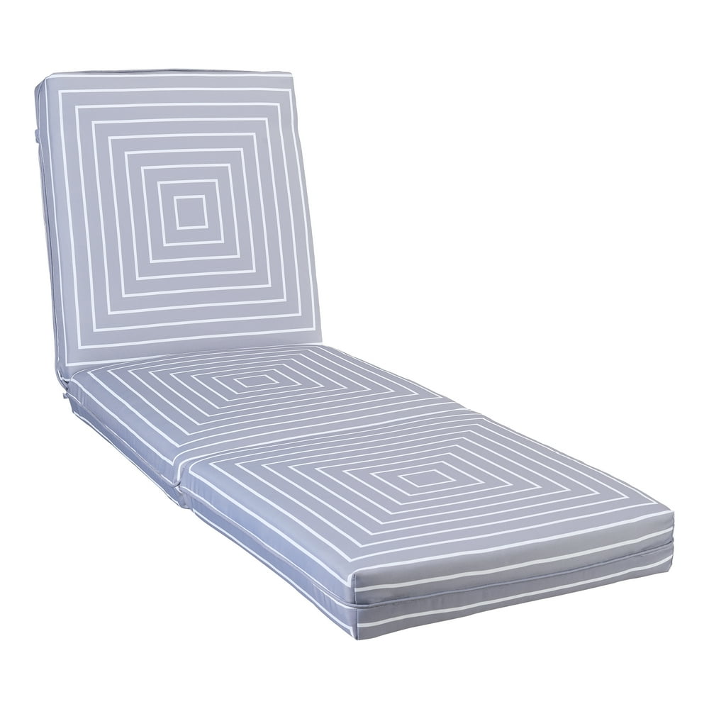 Better Homes & Gardens Infinite Squares Chaise Lounge Cushion Grey