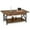 Rustic Brown, variant on Gymax Coffee Table Industrial 2-Tier w/ Storage Shelf &Storage Shelf for Living Room Rustic Brown