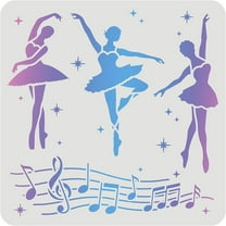 Ballerina Stencil 30x30cm Ballet Stencil Ballet Dancers Stencils for Painting Reusable Stencil of Ballerina for Painting on Wood Tile Paper Fabric Floor and Wall