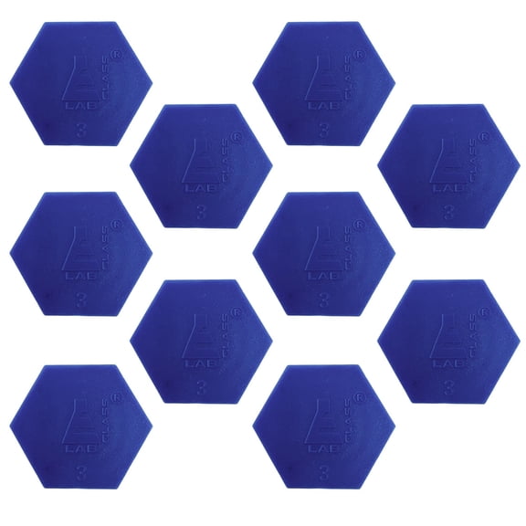 Pack of 10 Plastic Snap Caps for 50mL Volumetric Flask, Size No. 3, Compatible with Labs CH0444A Volumetric Flasks, Secure Airtight Seal for Solution Preparation and Storage in Laboratory Settings