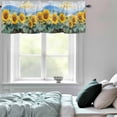 thumbnail image 6 of Valance Curtains for Windows Sunflower Kitchen Curtians Window Treatment Mountain Scenery Topper Curtain Rod Pocket Valances for Kitchen Bathroom Living Room 54x18in, 6 of 9