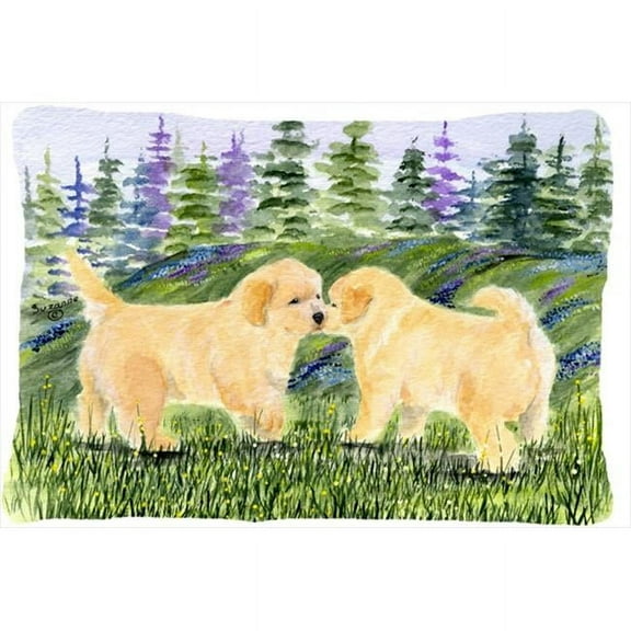 12 x 16 in. Golden Retriever Decorative Indoor & Outdoor Fabric Pillow