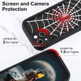 thumbnail image 3 of for iPhone 13 Case, Spider Web Black Design Soft Gel Rubber Bumper Case, Full Camera Protection Shockproof Protective Phone Case for Women Girls Boys Men, Red, 3 of 5