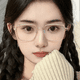 thumbnail image 5 of Gafas lisas con luz azul para mujer, estilo literario, deseo puro, cara de espectáculo de viento, caja pequeña y grande, montura de gafas para miopía, 5 of 6