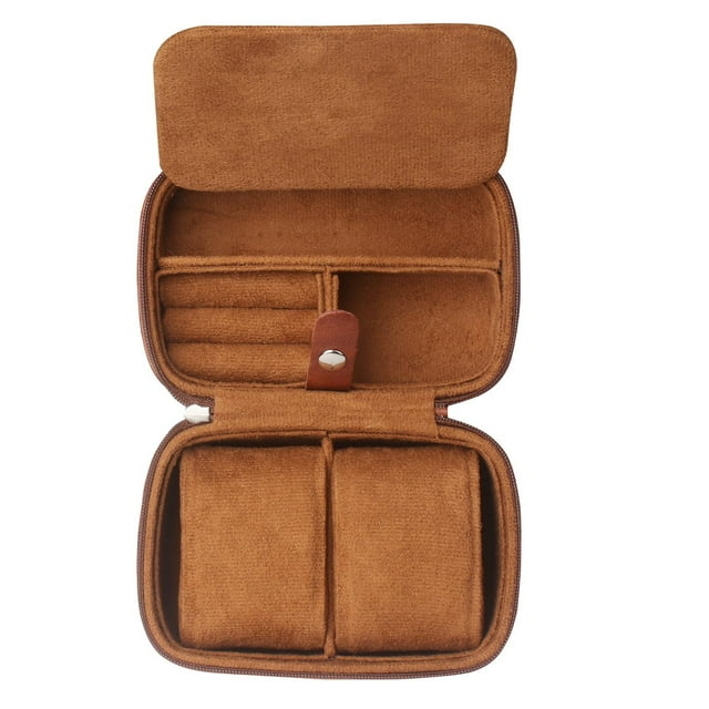 Caja de almacenamiento de relojes Yuyangstore elegante marrón Estuche de Viaje