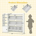 thumbnail image 2 of Costway Kids Toy Storage and Bookshelf, Wooden Bookcase with 4 Small Boxes & 4 Large Boxes, 2 of 10