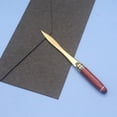 thumbnail image 4 of (Gold)Wood Handle Letter Opener Stainless Steel Opener paper Knife Split File, 4 of 5