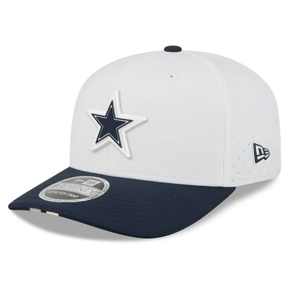 Men's New Era  White/Navy Dallas Cowboys 2025 NFL Training Camp 9SEVENTY Adjustable Hat