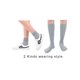 thumbnail image 3 of Calcetines de Nailon Transparentes uxcell con Puños Elásticos 2 Pares Gris M, 3 of 7