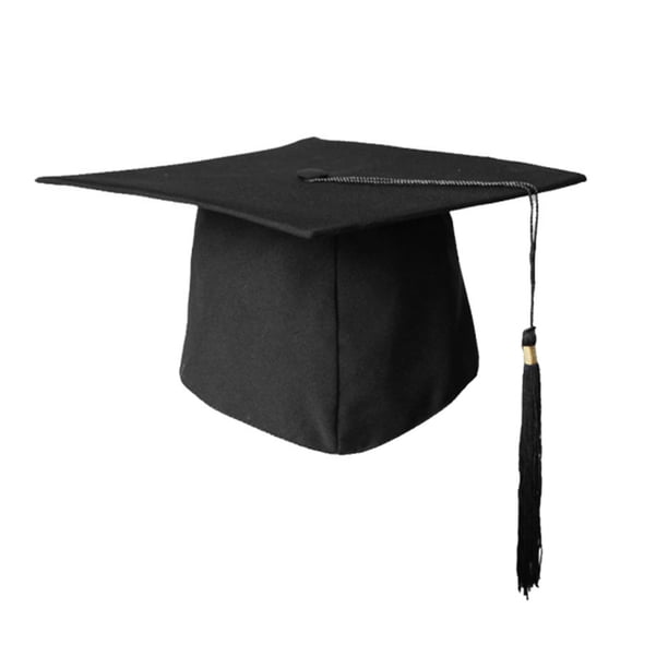 Birretes de graduación con borlas, suministros para fiestas de graduación, sombreros de graduación, accesorios fotográficos para estudiantes (borlas negras)