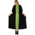 thumbnail image 2 of HAPPY BAY Women's Summer Loungewear Plus Size Caftan Maxi Boho Nightwear 2X-3X Green, Solid, 2 of 3
