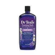 Dr Teal's Foaming Bath, Sleep Bath with Melatonin, Lavender & Chamomile Essential Oils, 34 fl oz.