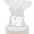 thumbnail image 5 of USB 3D LED Luz de noche junto a la cama Amor romántico Lámpara de mesa de escritorio de acrílico (D), 5 of 5
